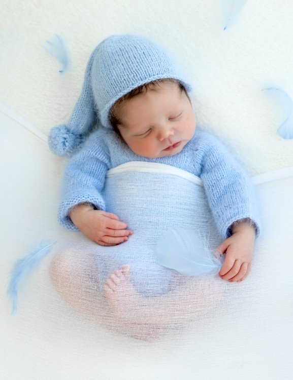 Newborn baby boy portrait